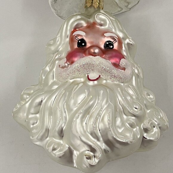 Christopher Radko HATS OFF Santa 2 pc Christmas Ornament Mouth Blown Hand Paint - Picture 13 of 13